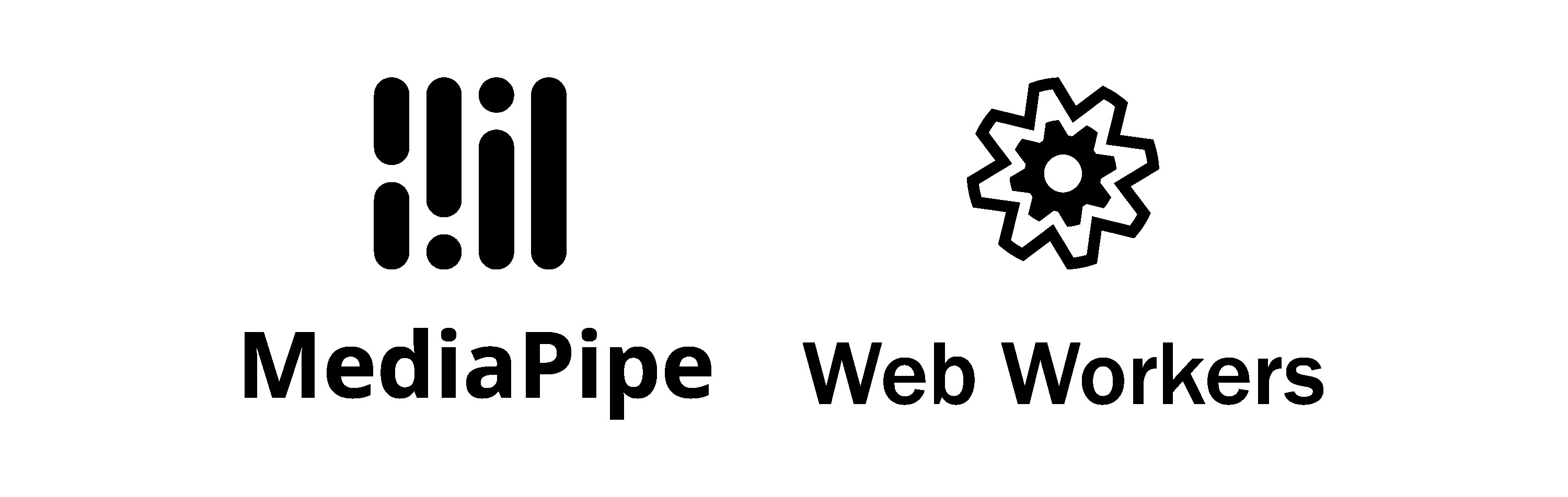 Mediapipe + Web Workers. Image created by the Ankit Kumar. Mediapipe logo © Google.